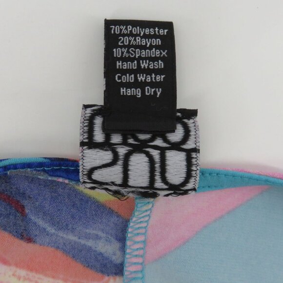 Clara Sunwoo Women Small Blue Multicolor Paint Stroke Sleeveless Sundress Dress - Picture 7 of 9